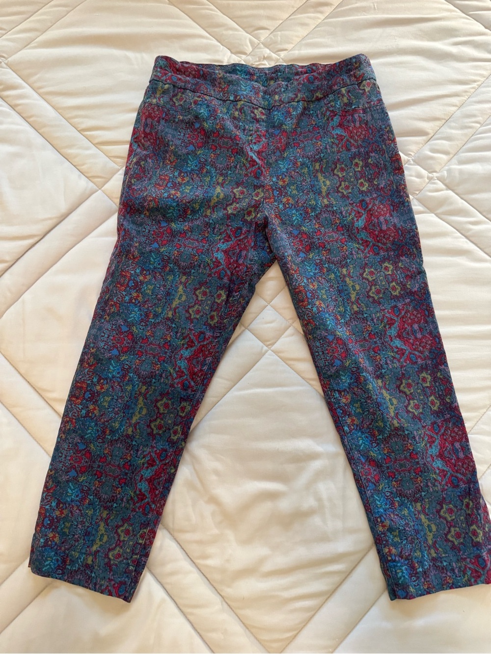 Soft Surroundings Multicolor Paisley Crop Jeans PM